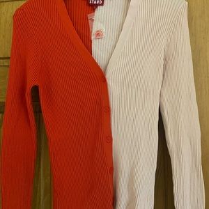 Staud bicolor sweater size L NWT